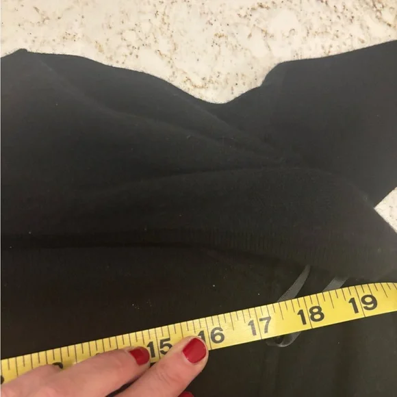 DVF Cashmere Blend Black Wrap Dress - Picture 8 of 13